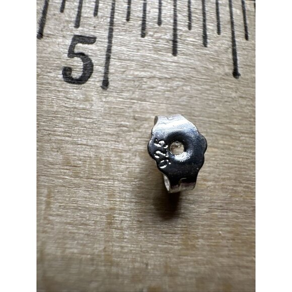 Vintage Sterling Silver & Turquoise Post-back Earrings Petit Point Southwest MEX - Picture 7 of 8